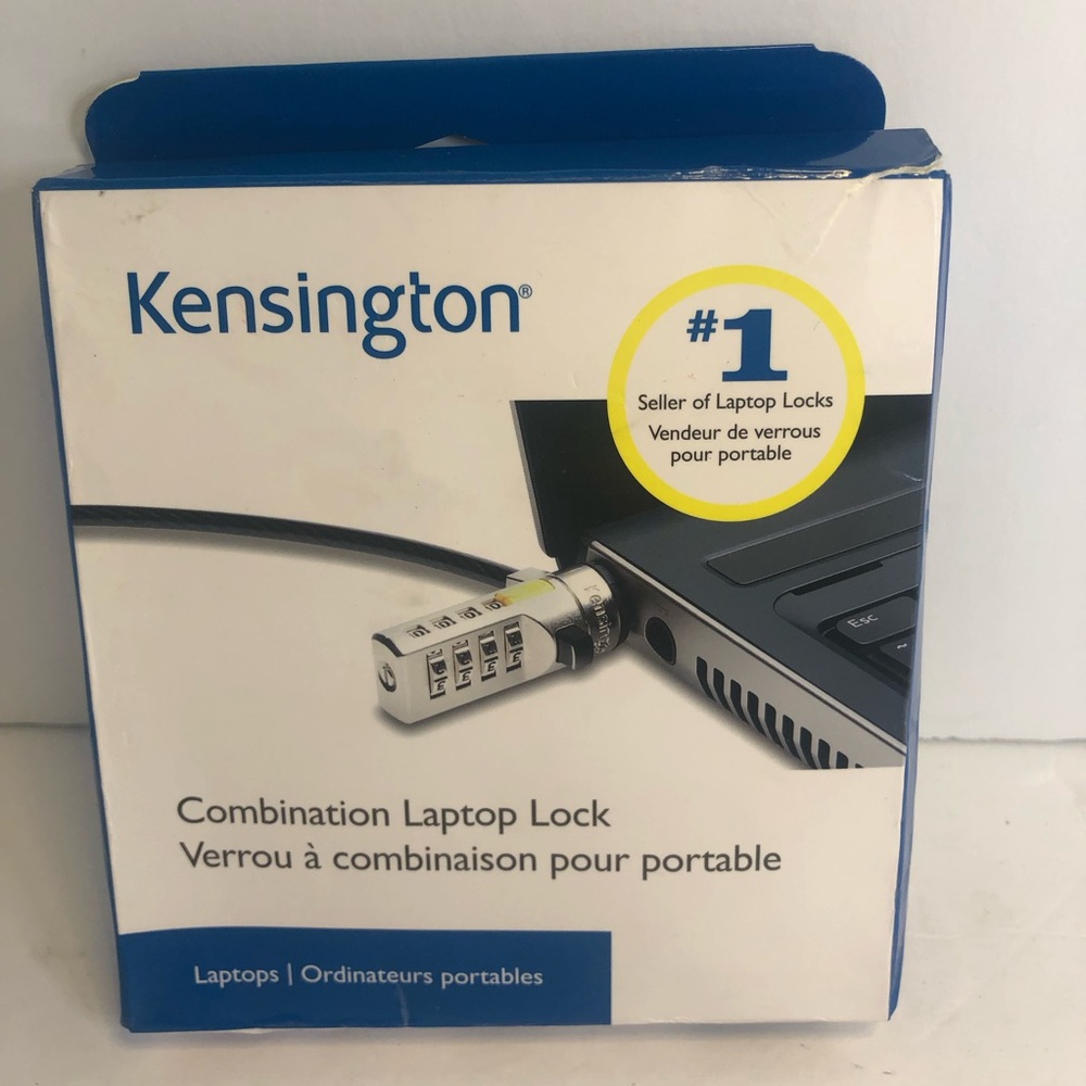 Kensington Combination Cable Lock For Laptops, (K64673AM) New Open/Altered Box